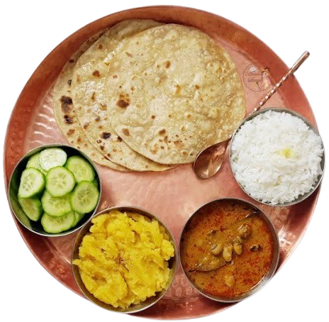 Family Vegetarian Indian Dinner