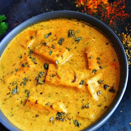Methi mushroom paneer malai